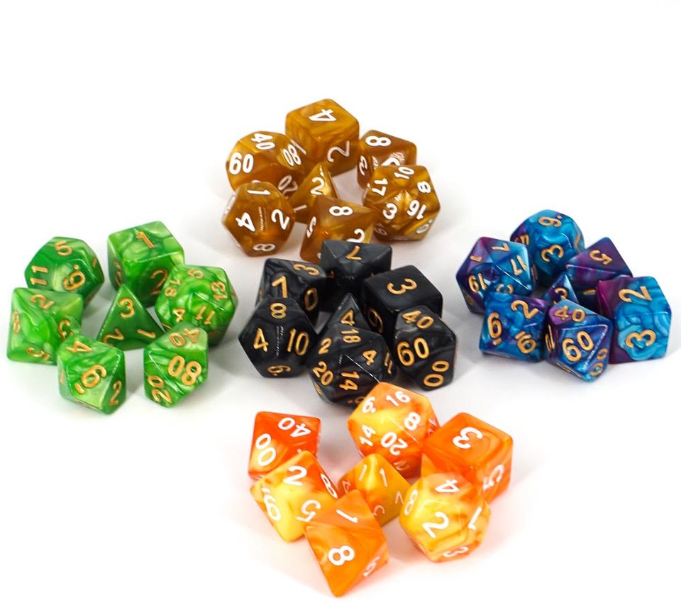 Set de dés : Set complet (couleur aléatoire) image