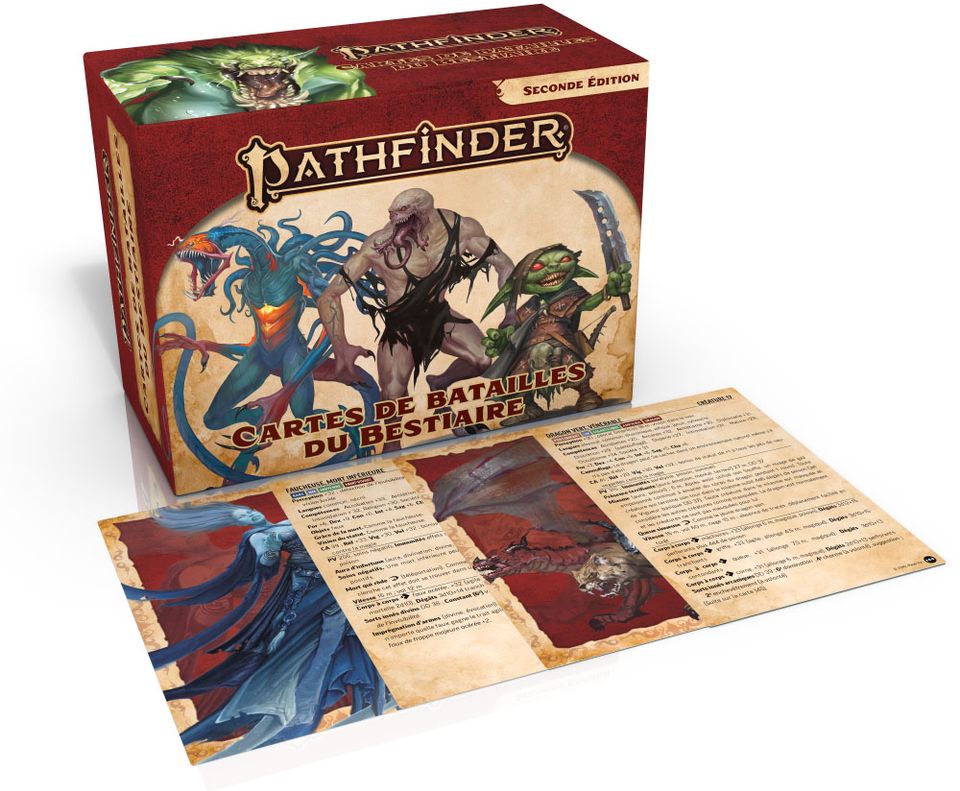 Pathfinder 2 - Cartes de batailles du Bestiaire image